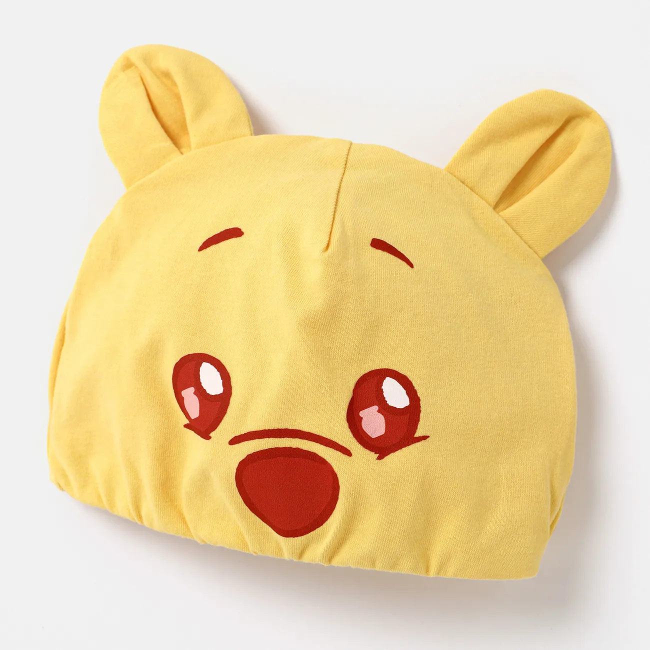 Disney Winnie the Pooh Baby Girl/Boy 2pcs Naia™ Character Print Long-sleeve Jumpsuit with Beanie Hat  Yellow big image 1