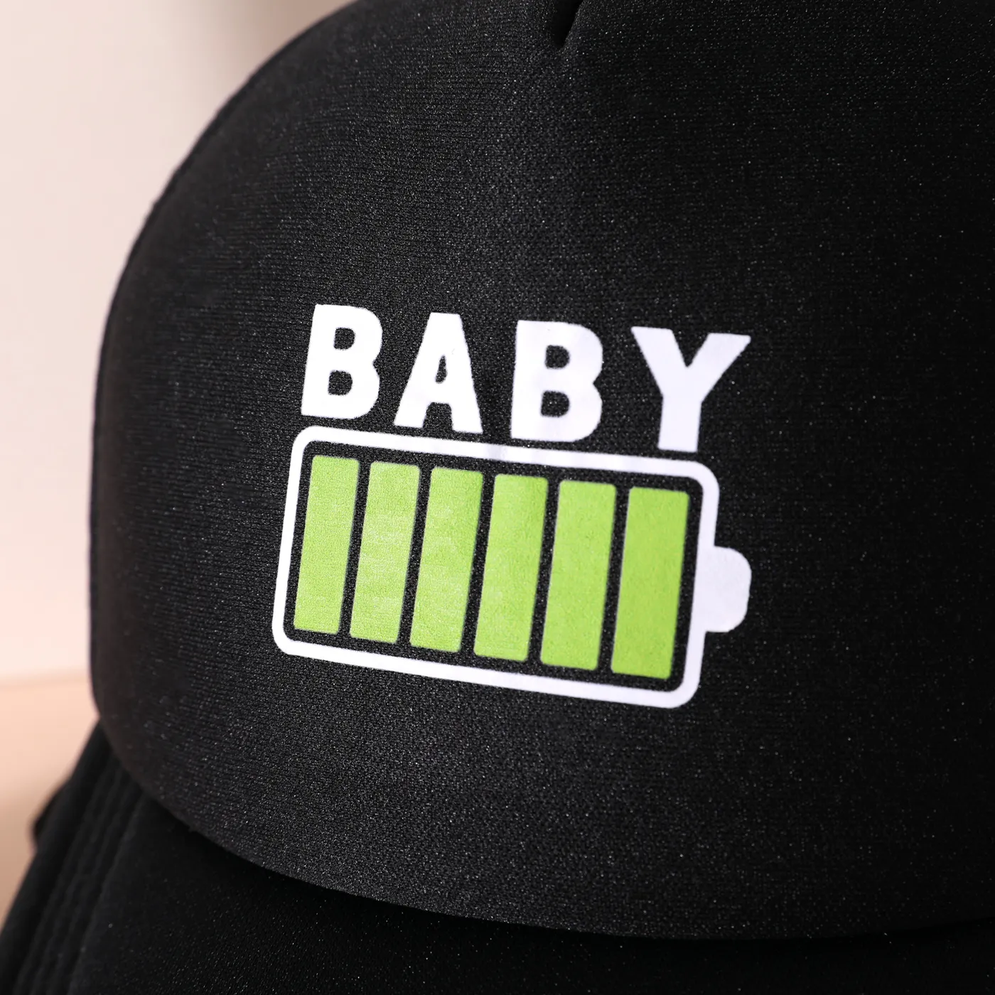 Letters Print Baseball Cap for Mom and Me Black image 5