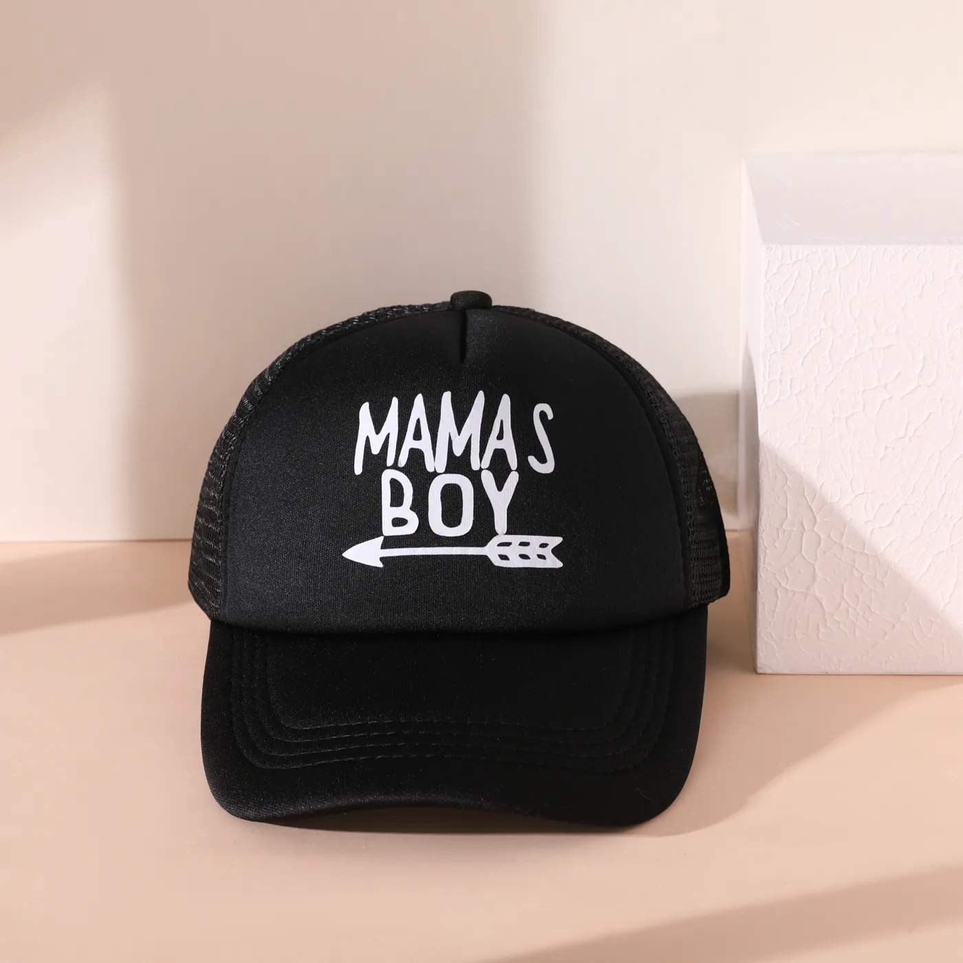 Letters Print Baseball Cap for Mom and Me Black