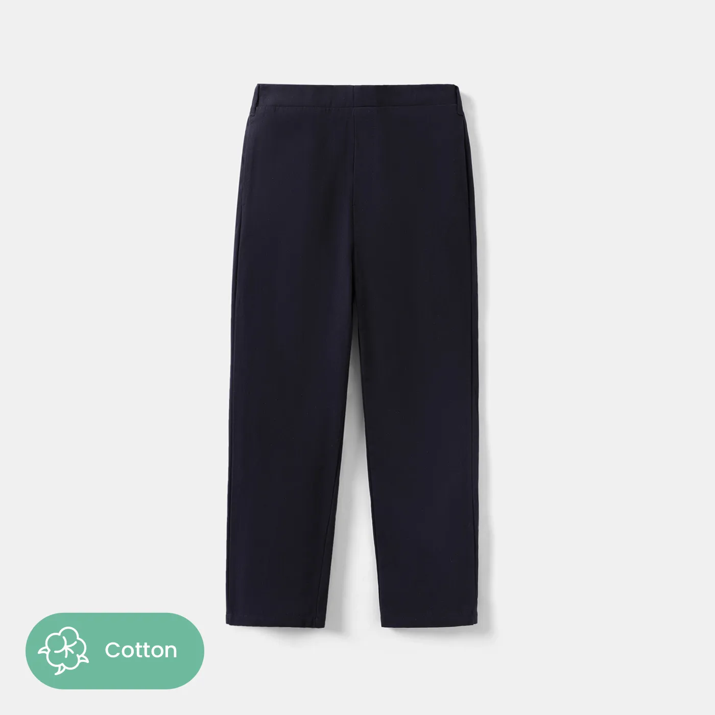 Kid Boy 100% algodão calça uniforme escolar Azul Escuro