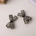 2-pack Toddler/Kid Plaid Small Bowknot Hair Clip (with Cardboard)  image 1