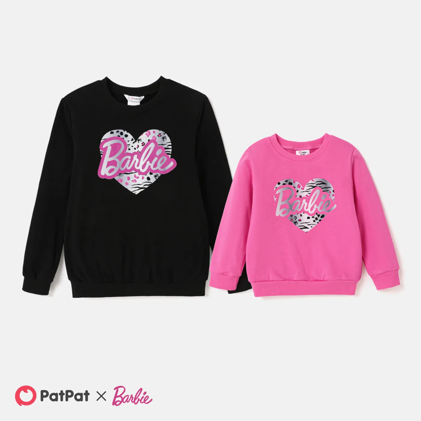 Barbie Mommy and Me Letter Heart Print Long-sleeve Top