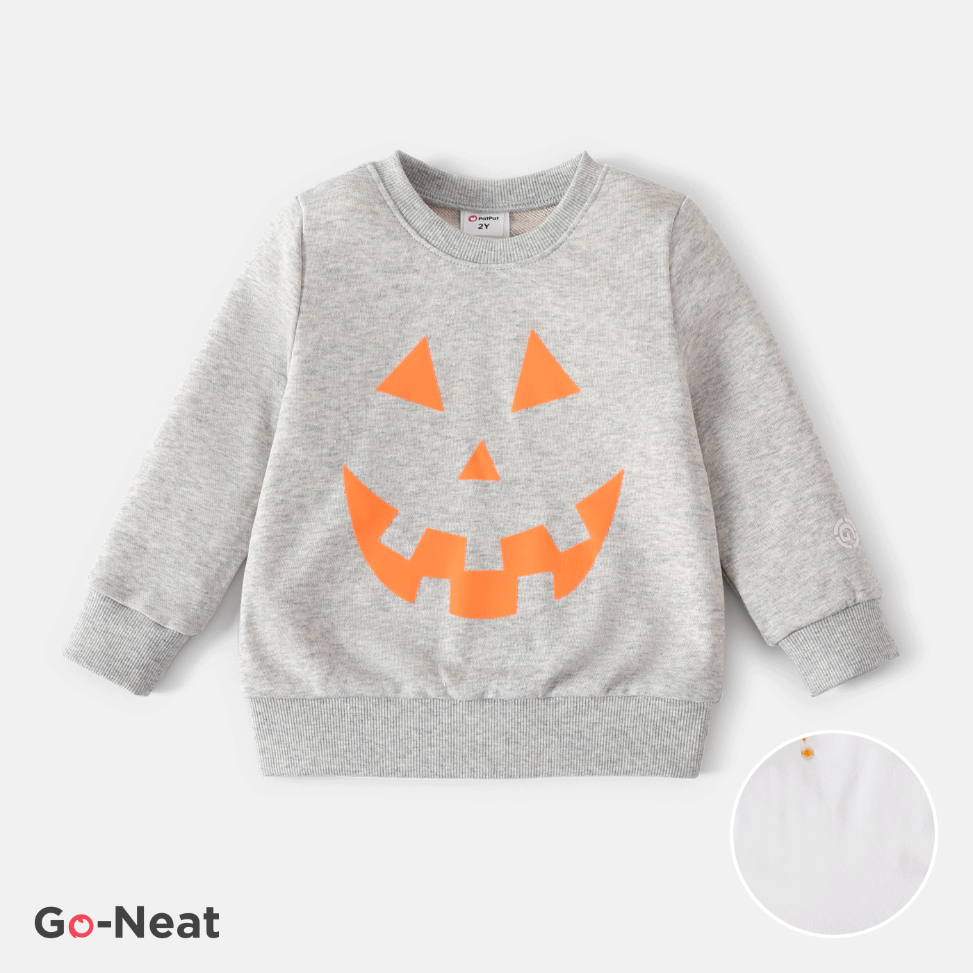 Halloween Baby&Toddlers Boy/Girl Pumpkin and Dinosuar Print T-shirt Toddler Grey