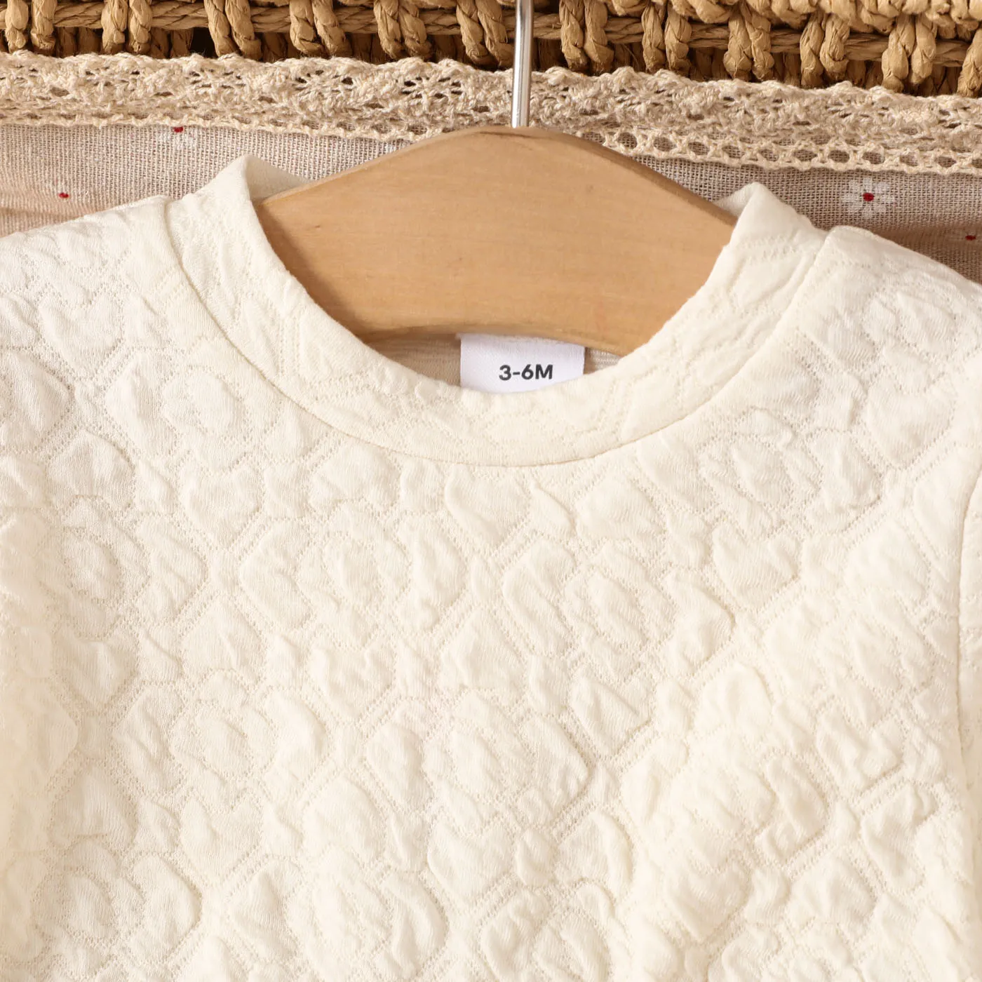 2pcs Baby Girl Casual Solid Color Long Sleeve Sets  image 3