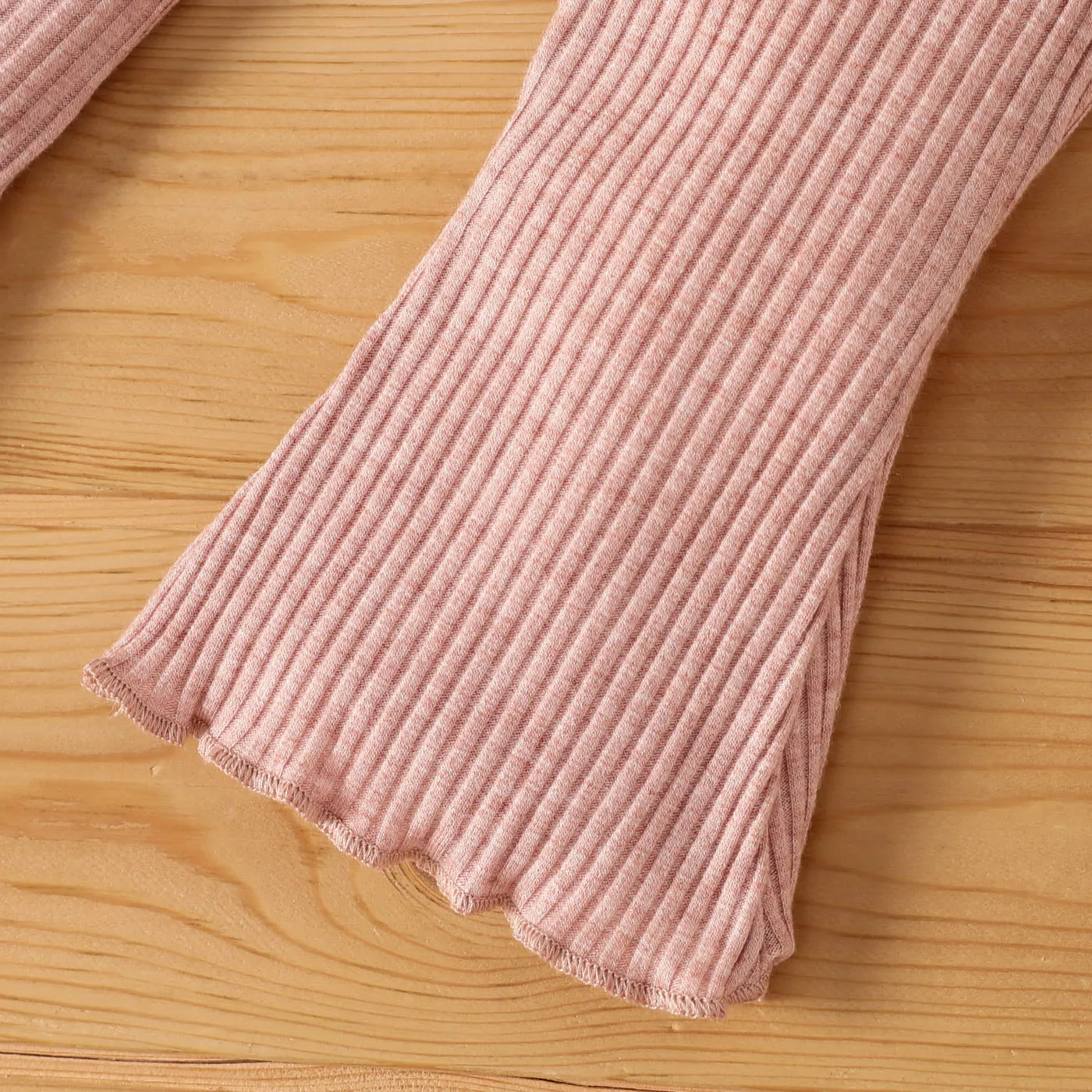 2pcs Baby Girl Casual Solid Color Long Sleeve Sets  image 5