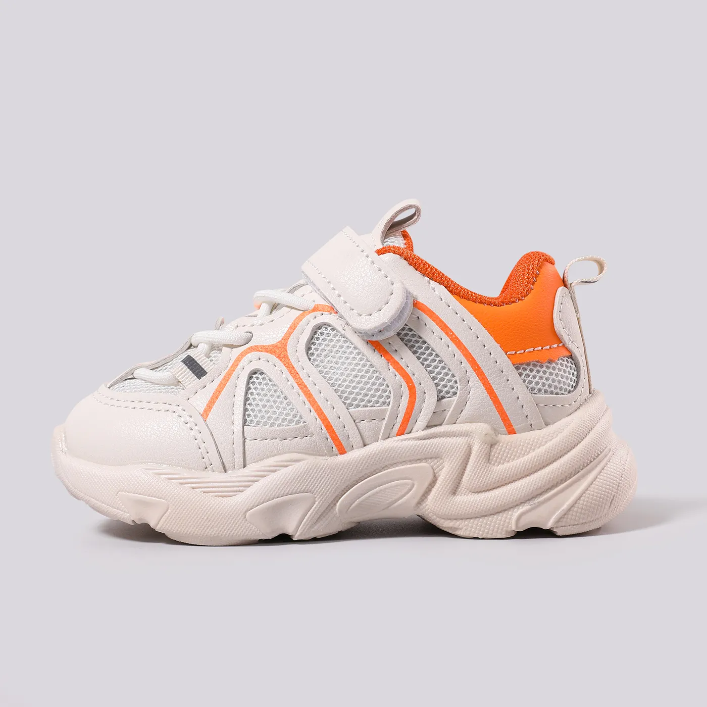 Kid Colorblock Mesh Breathable Velcro Sports Shoes  image 3
