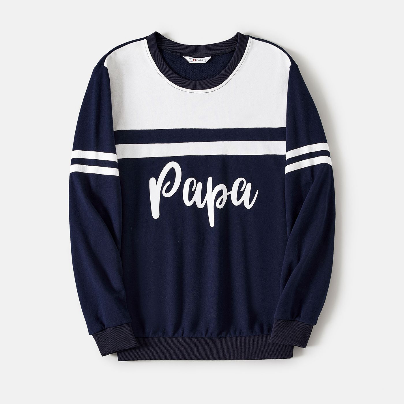

Family Matching School Colorblock Letter Print Tops