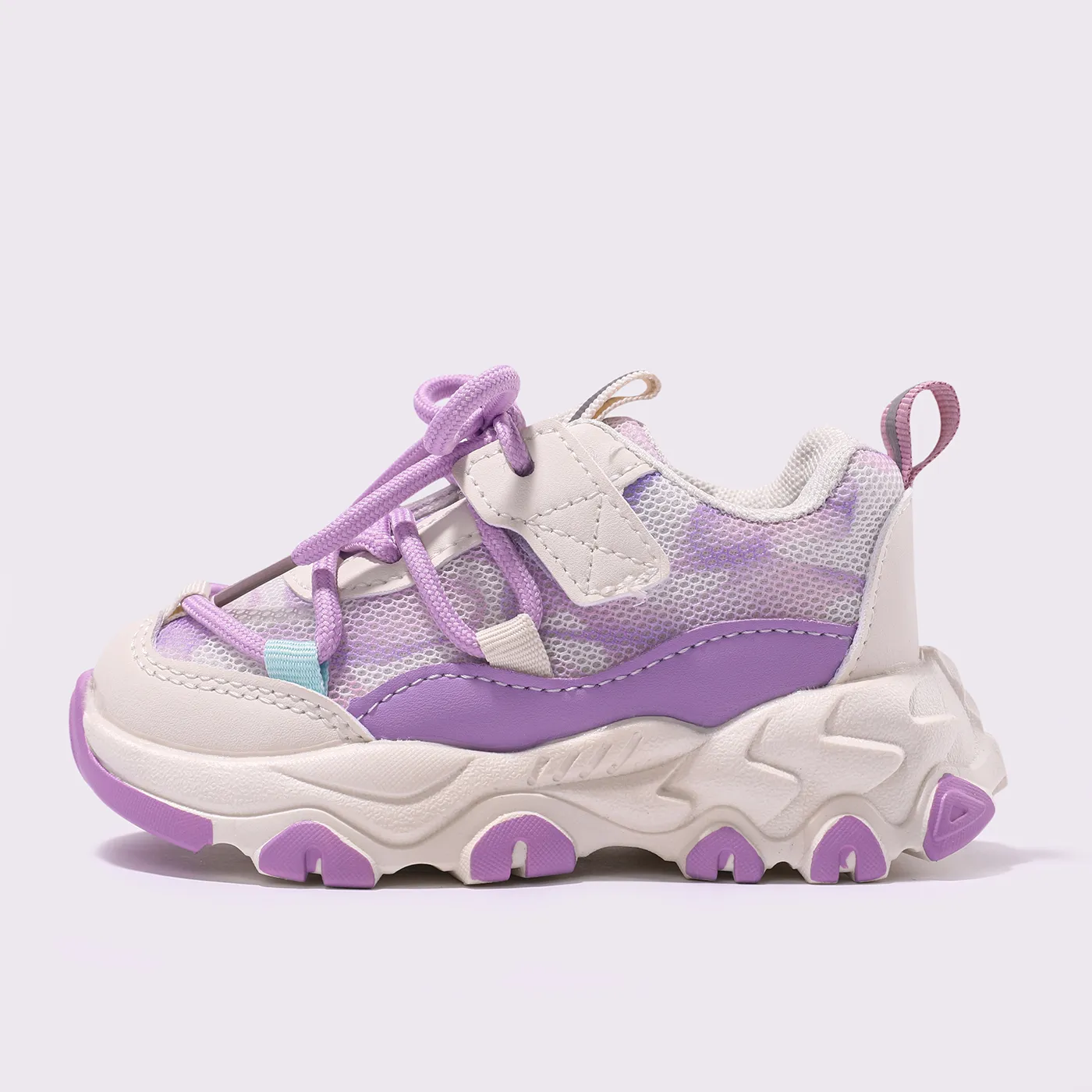 Toddler/Kid Breathable Lace-up Sports Shoes Light Purple image 3
