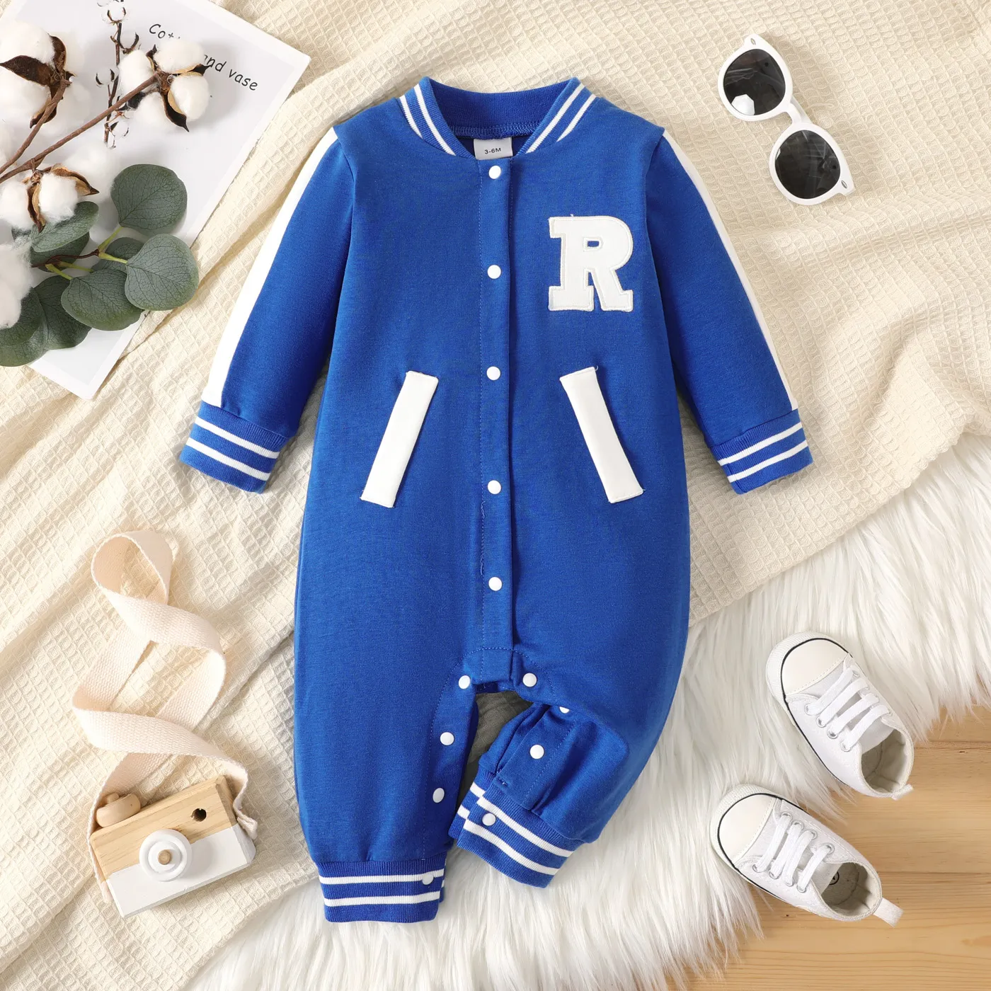 

Baby Boy Casual Sporty Letter Pattern Long Sleeve Jumpsuit