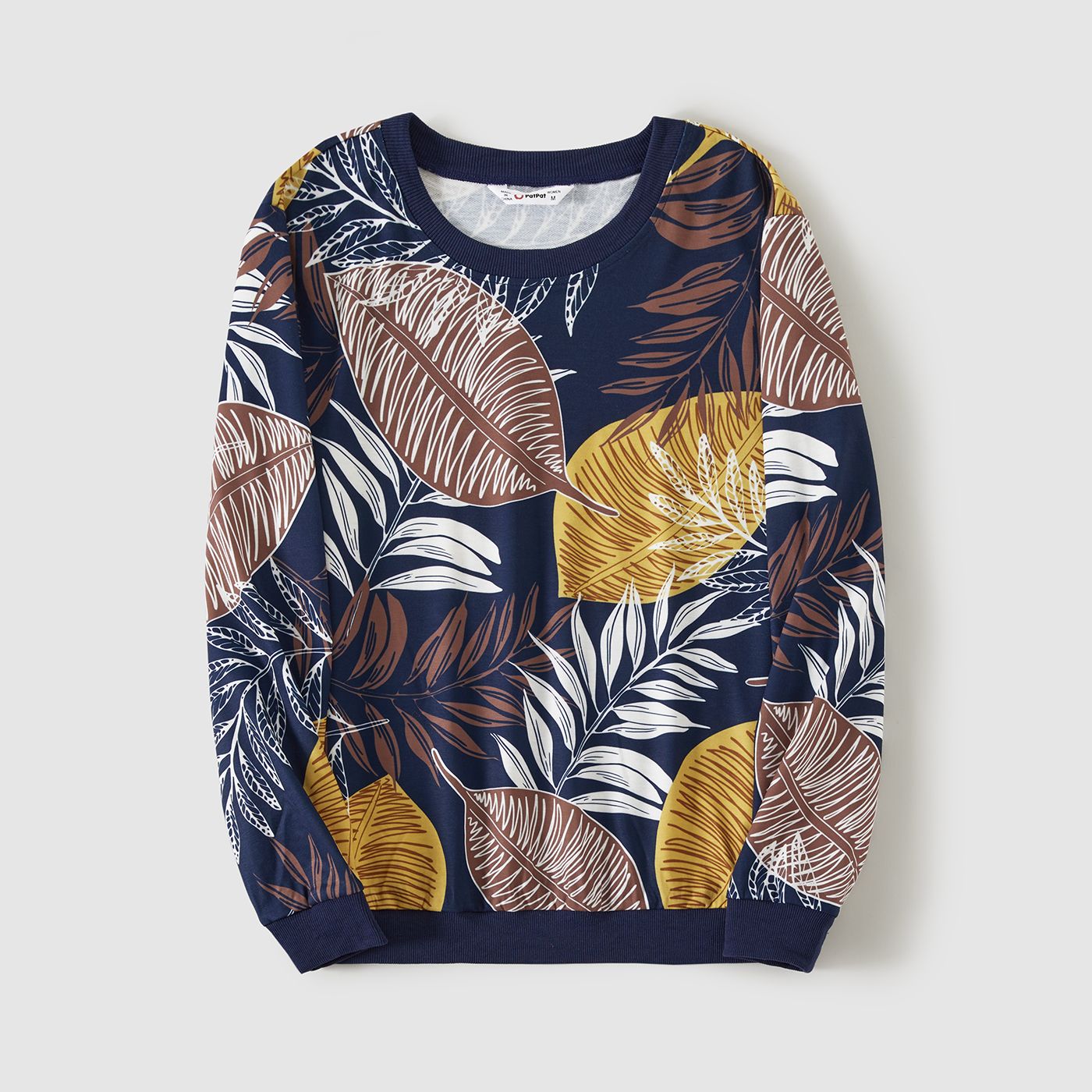 

Family Matching Leaf Print Long-sleeve Sweatshirts