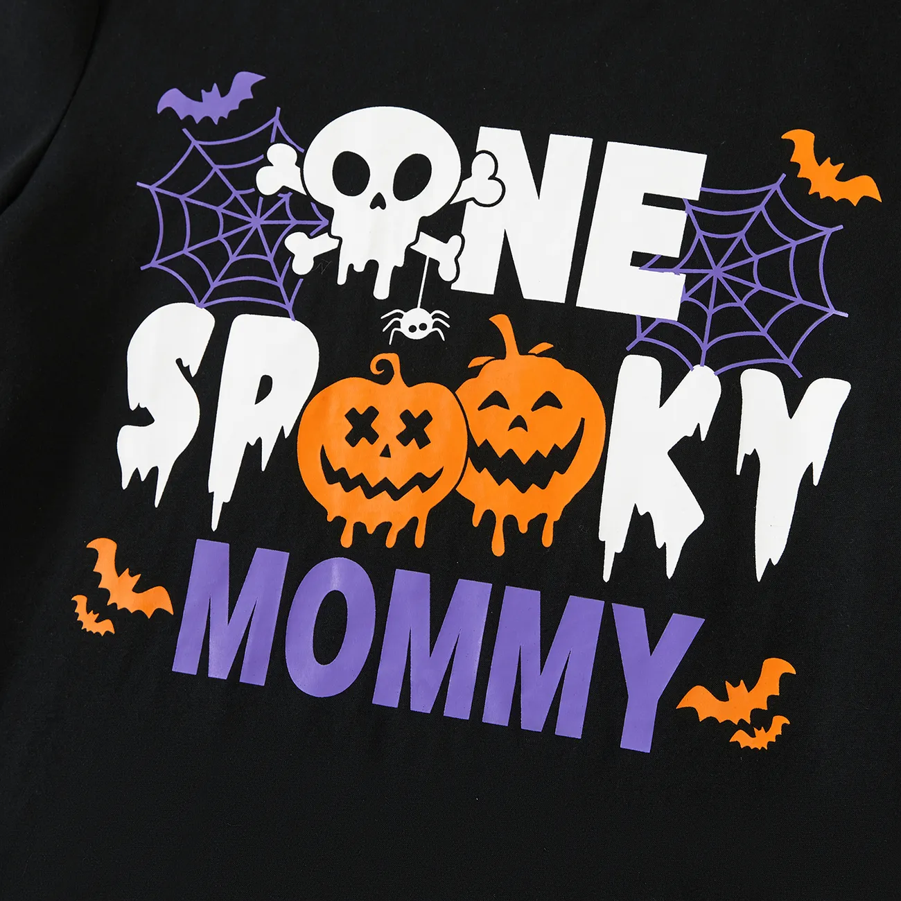 Look per tutta la famiglia Halloween Manica corta Coordinati per tutta la famiglia Pezzi sopra Nero big image 1