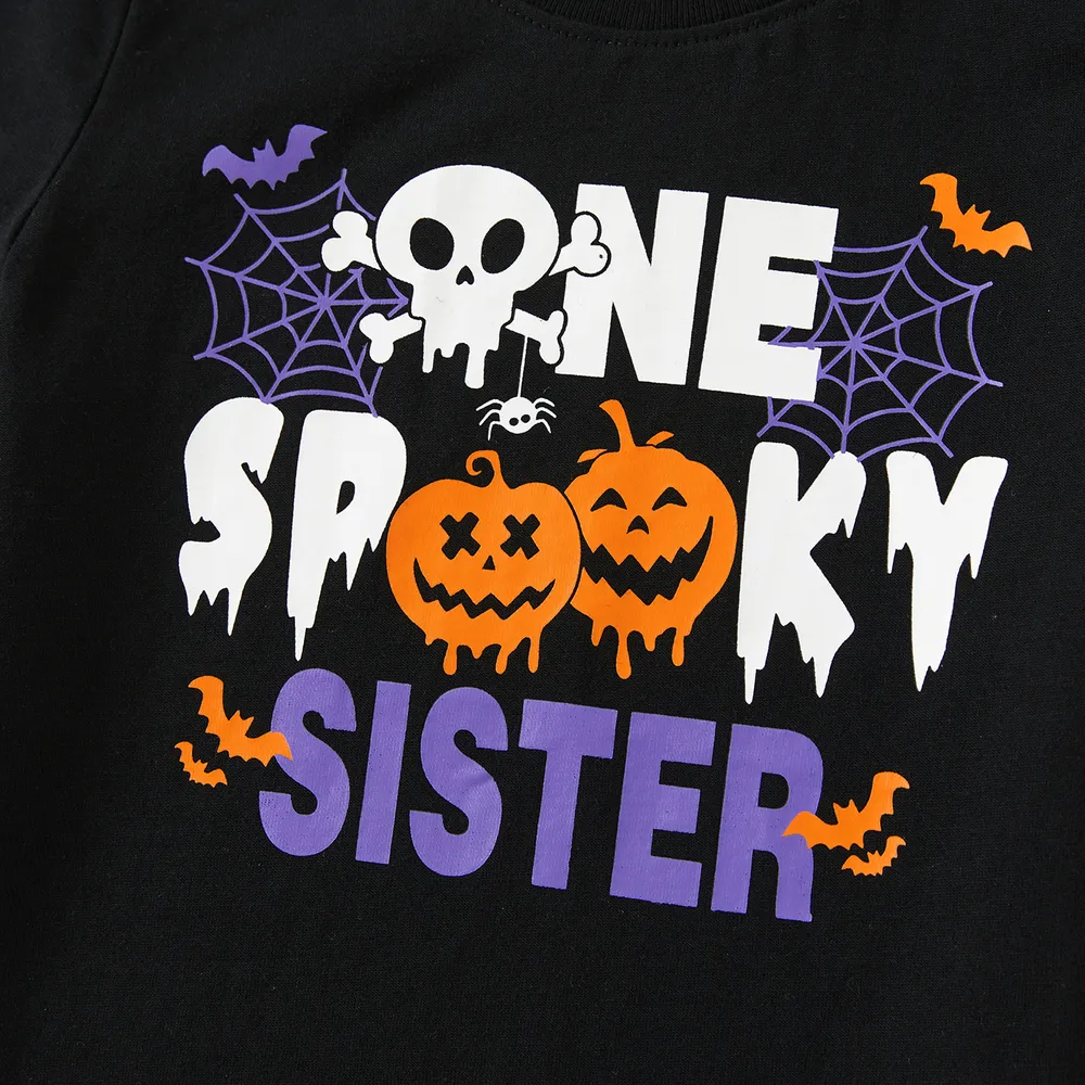 Halloween Family Matching Letter & Pumpkin Print Top big image 12