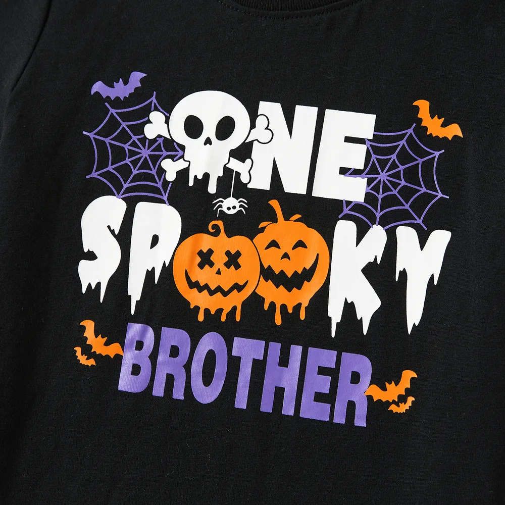 Halloween Family Matching Letter & Pumpkin Print Top big image 8