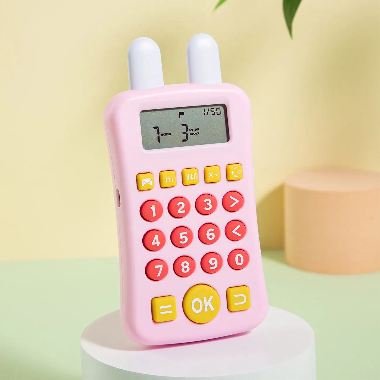 Kids Math Oral Arithmetic Training Machine Calculator Toys Mathematical Thinking Training Time-Limited Test Color-A big image 1
