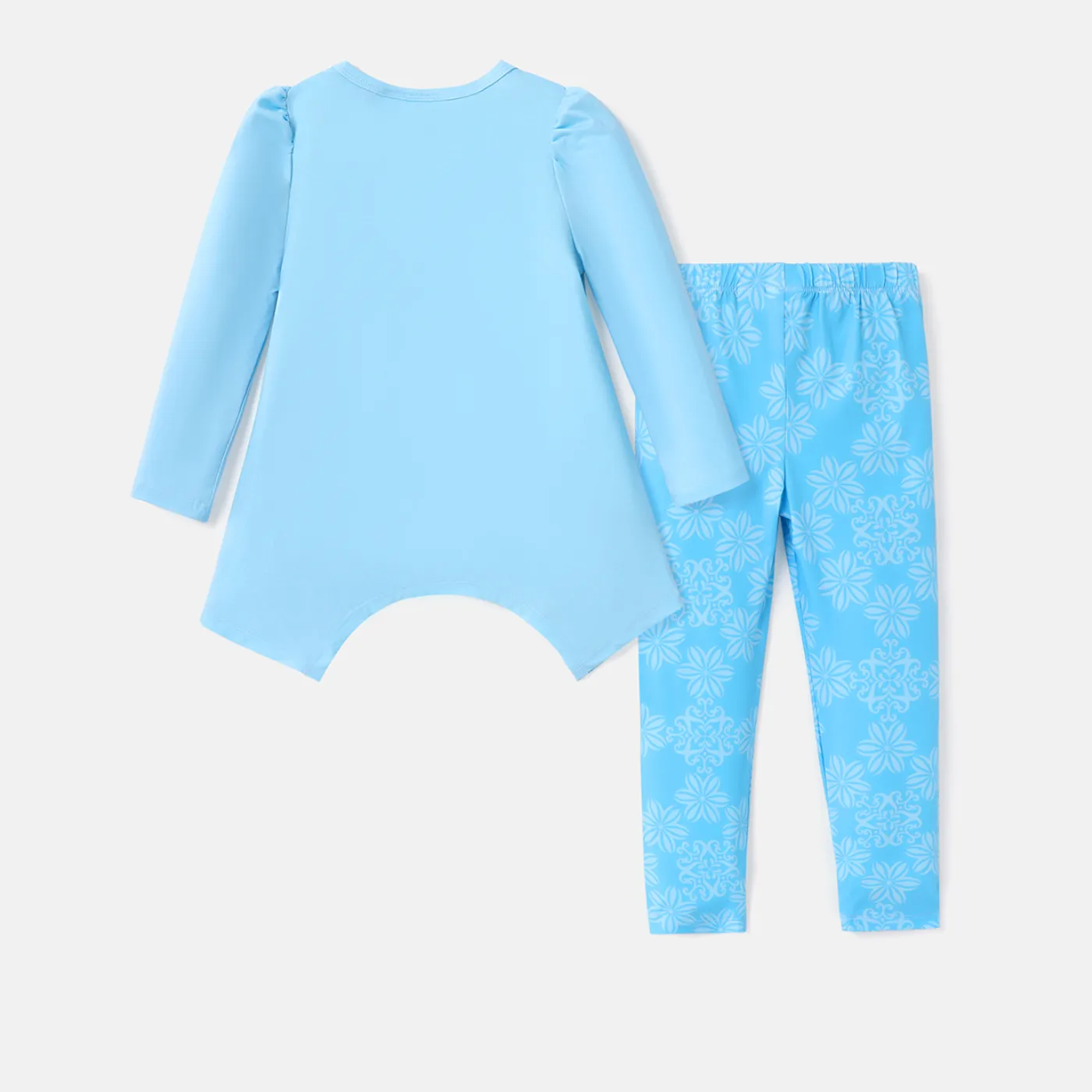 Disney Princess Toddler Girl 2pcs Naia™ Character Print Asymmetrical Hem Top and Floral Print Leggings Set   image 2