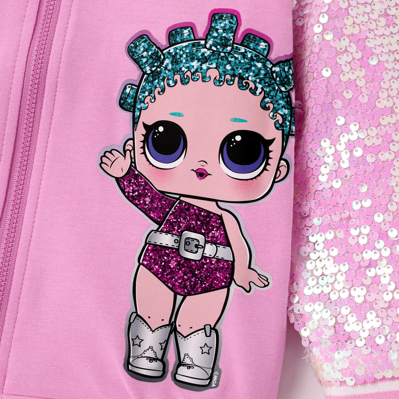 L.O.L. SURPRISE! Toddler/Kid Girl Character Print Sequin Long-sleeve Jacket  Pink big image 1