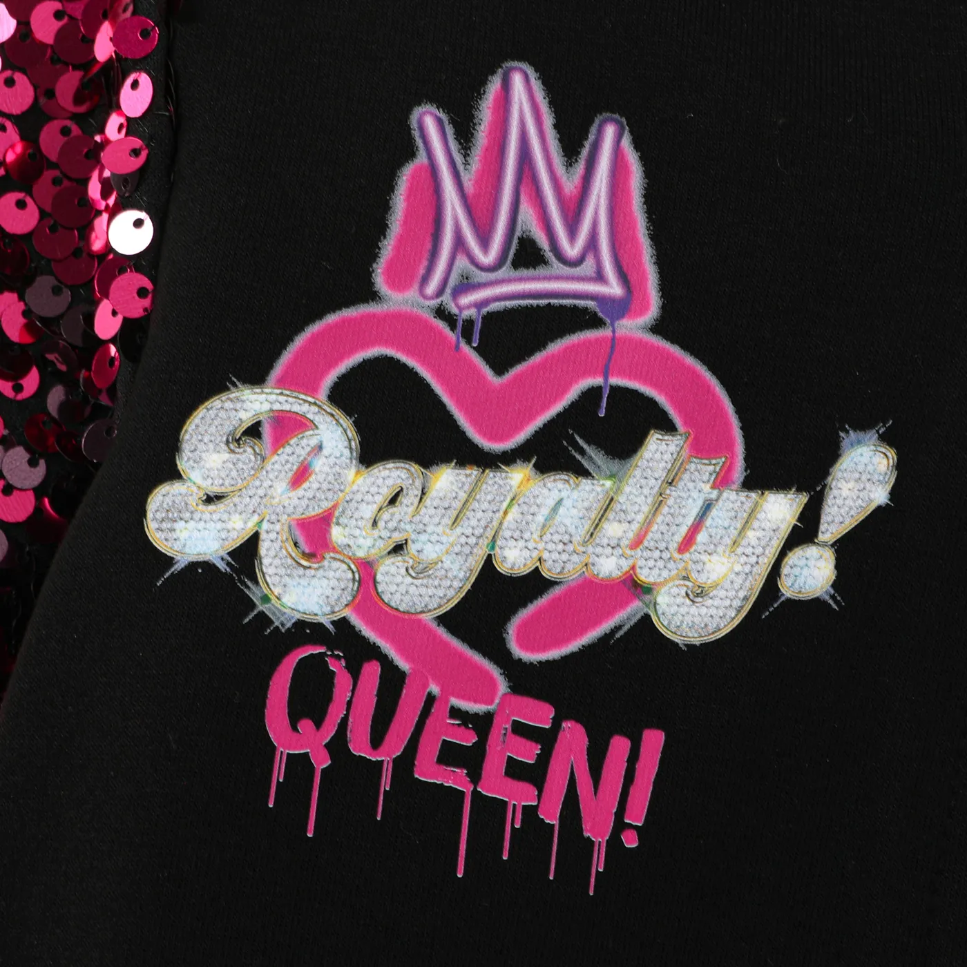 L.O.L. SURPRISE! Toddler/Kid Girl Character Print Sequin Long-sleeve Jacket  Black image 3