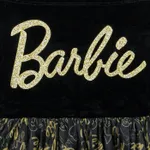 Barbie Kid Girl Glitter Letter Graphic Long-sleeve Mesh Fairy Dress  image 6