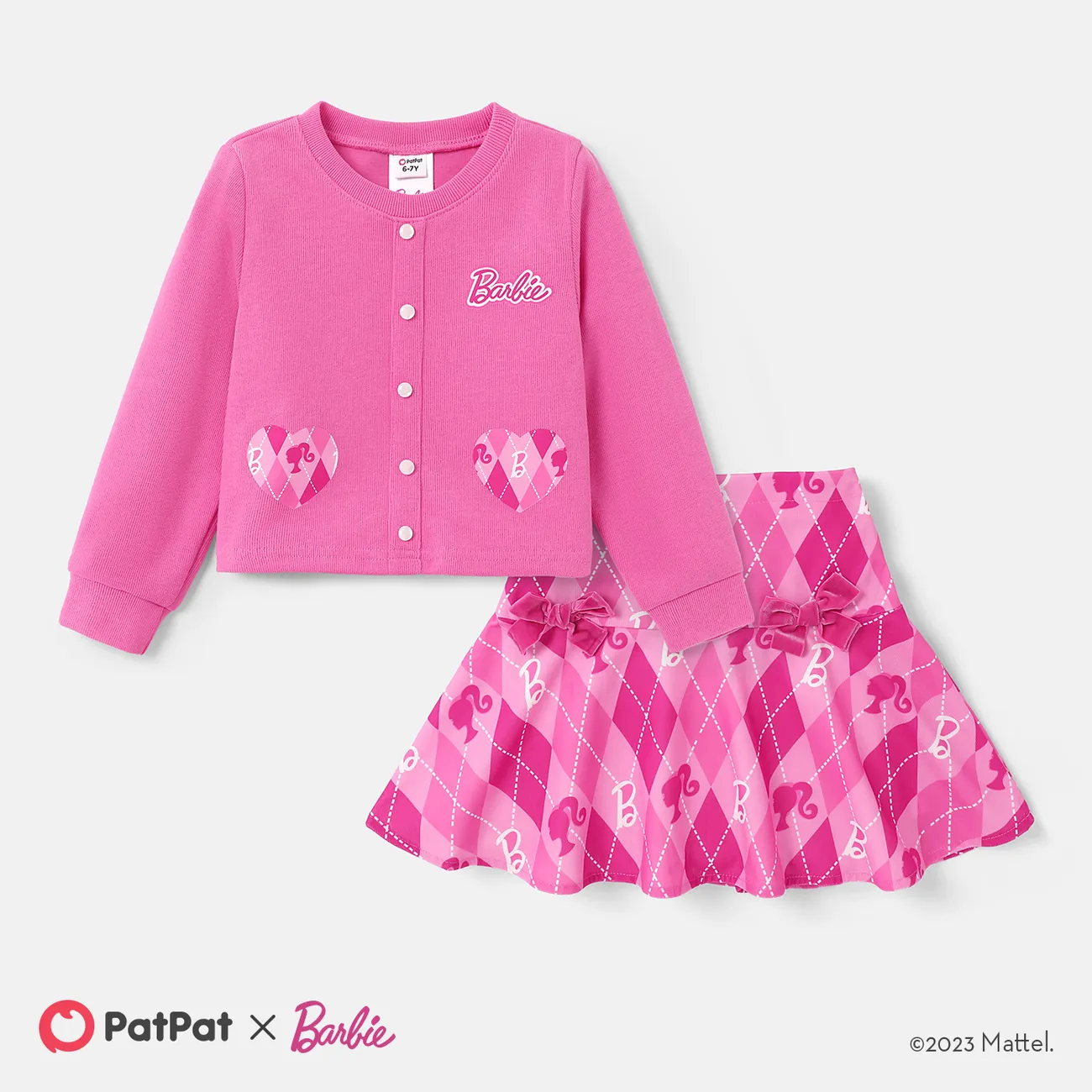 Pink Barbie Heart Girl Top