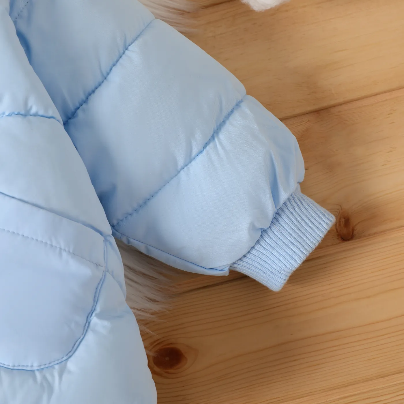 Toddler Boy Childlike 3D Dinosaur Print Cotton-Padded Winter Coat Sky blue image 4