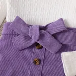 3pcs Toddler Girl Cable Knit Top & Belted Skirt & Hat Set   image 4