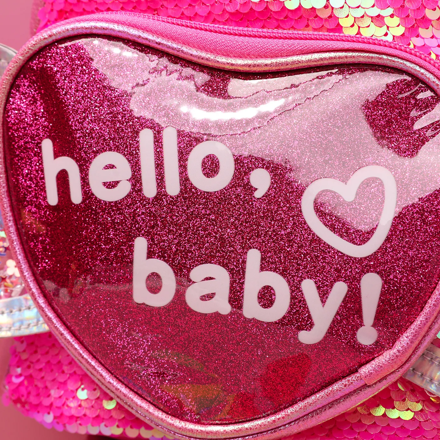 Criança / Kid Letras Coração Padrão Mochila bonito  Rosa Quente image 4