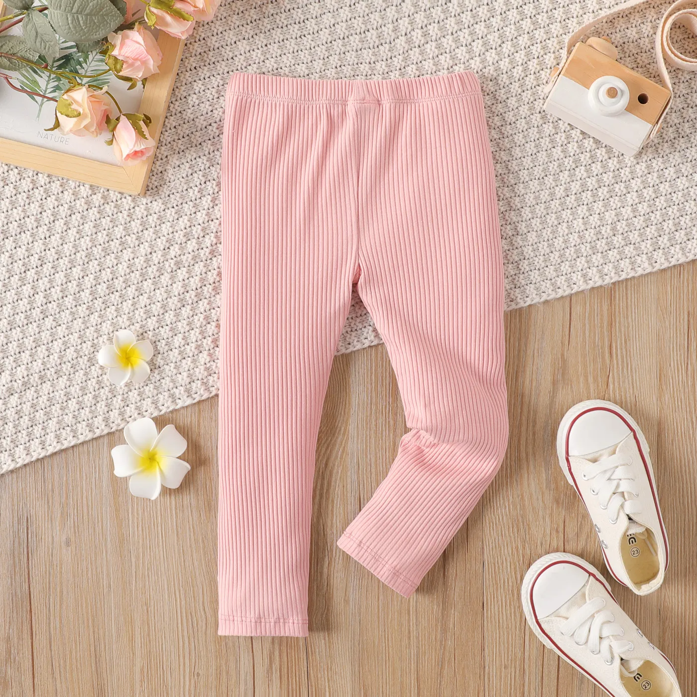 Criança Menina Hipertátil/3D Básico Leggings/Slim-fit/Bootcut  image 3