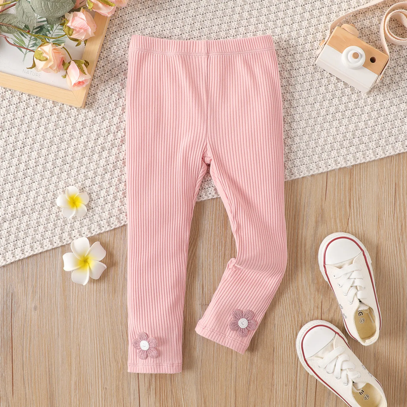 Criança Menina Hipertátil/3D Básico Leggings/Slim-fit/Bootcut  big image 1