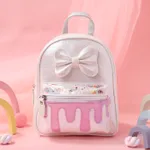 Toddler/Kid Bow Decor Zipper Backpack  White