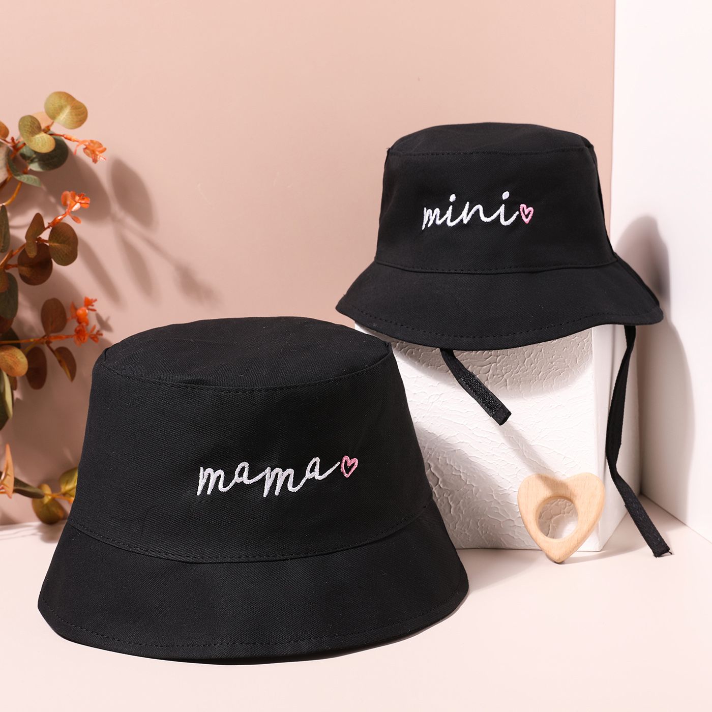 

2-pack Letters Embroidery Bucket Hat for Mom and Me