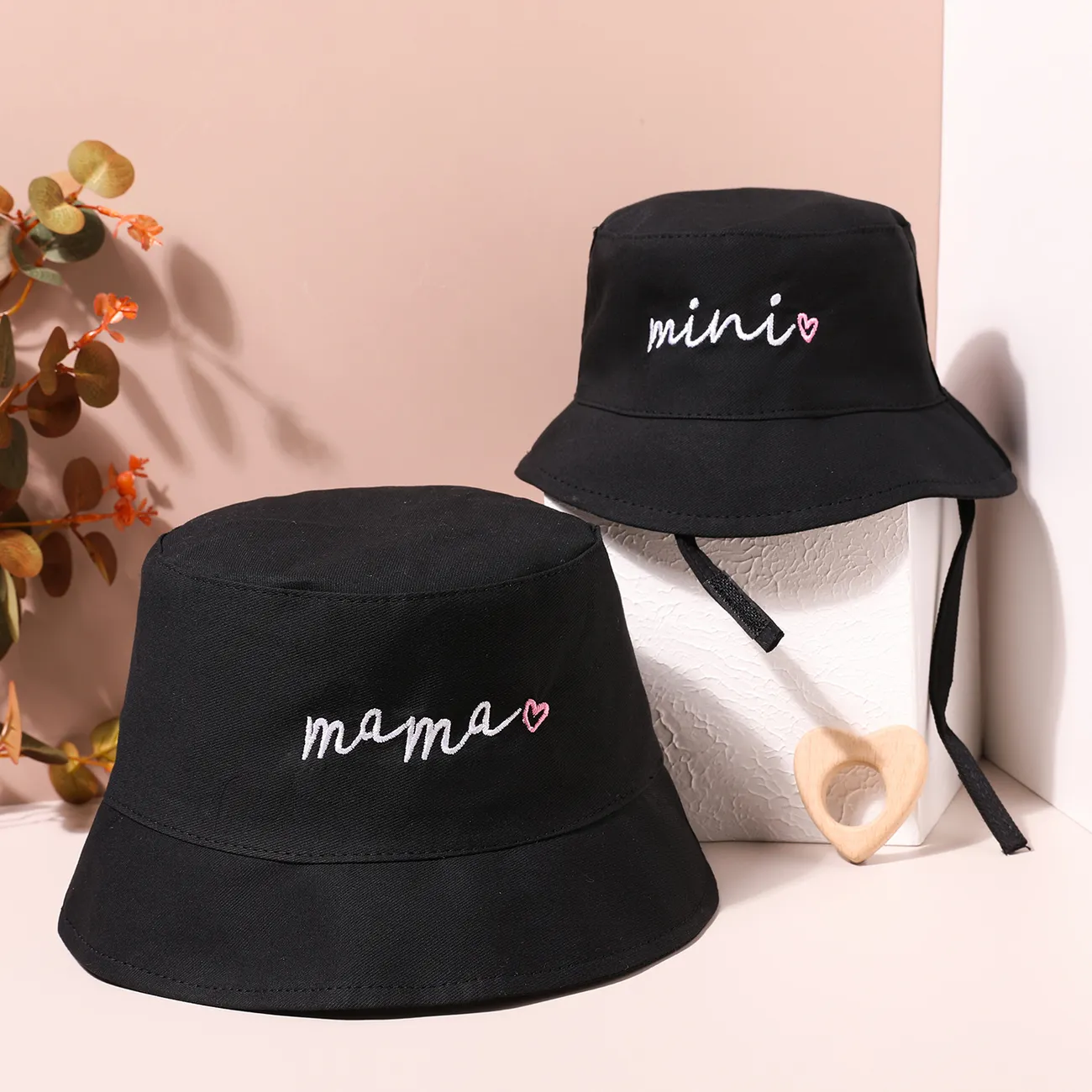 2-pack Letters Embroidery Bucket Hat for Mom and Me  big image 1