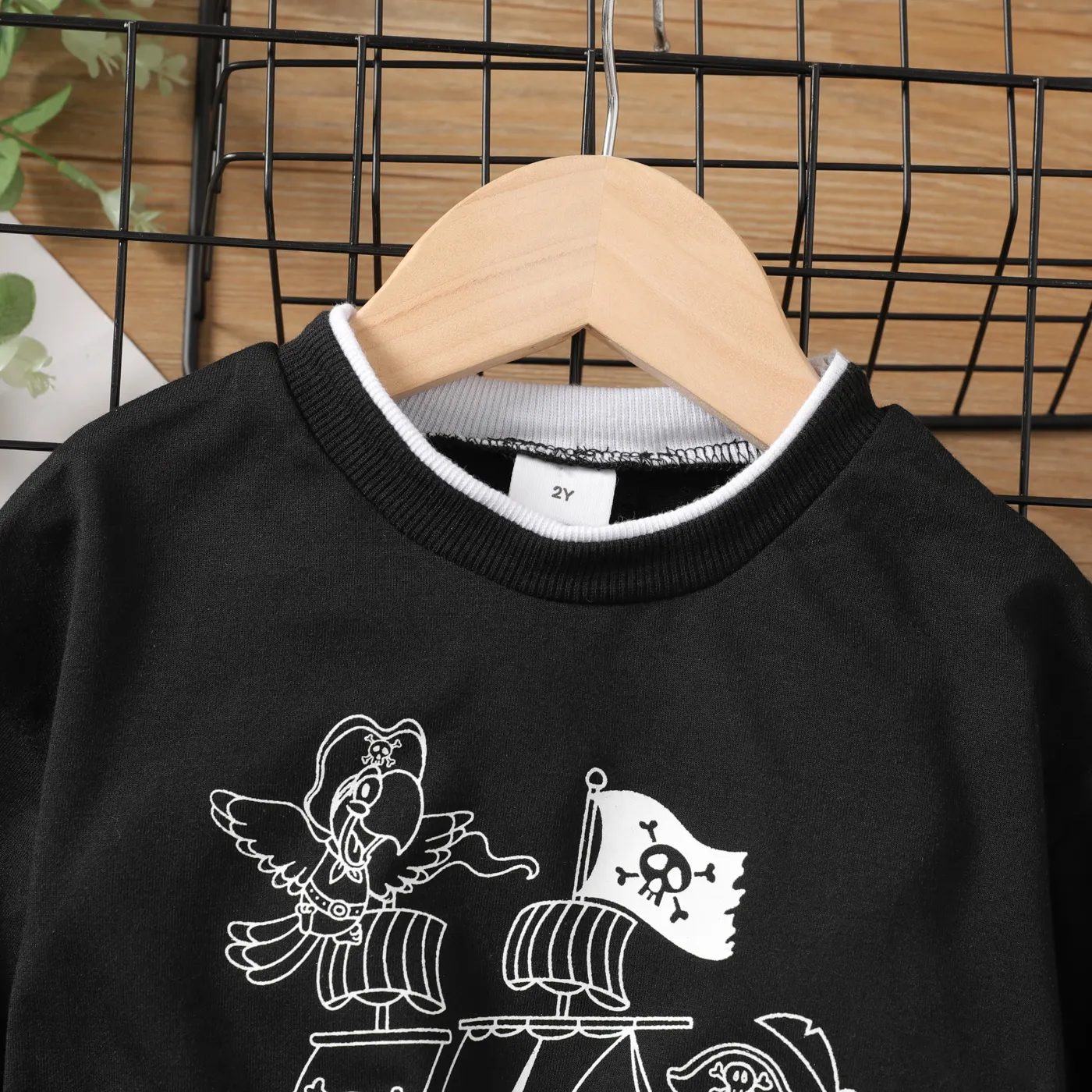 2pcs Toddler Boy Marine and Ship Element Faux Layered Set  image 3