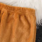 2-piece Kid Girl/Boy Solid color Ear Design Fuzzy Hoodie Sweatshirt and Pants  image 4
