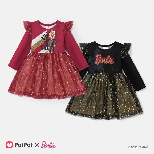Barbie 小童 女 喇叭袖 童趣 連衣裙