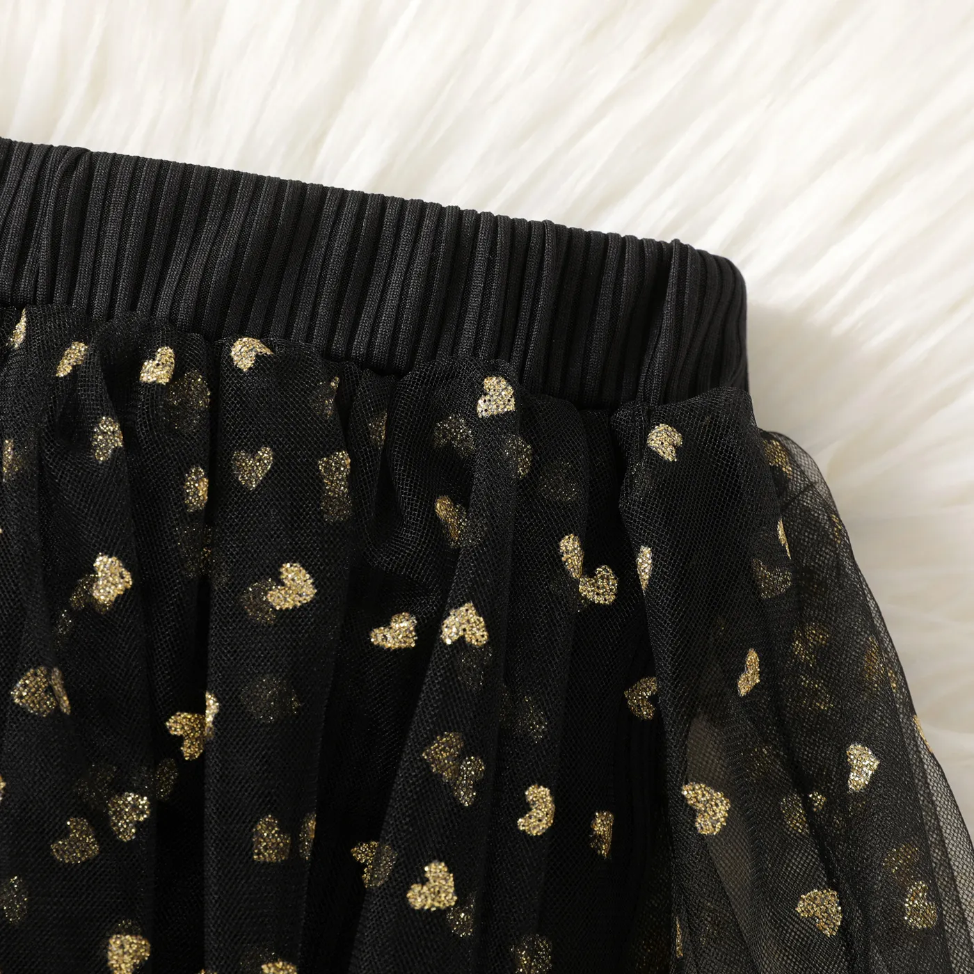 Toddler Girl Solid Fabric Stitching Mesh Skirt Leggings  image 3