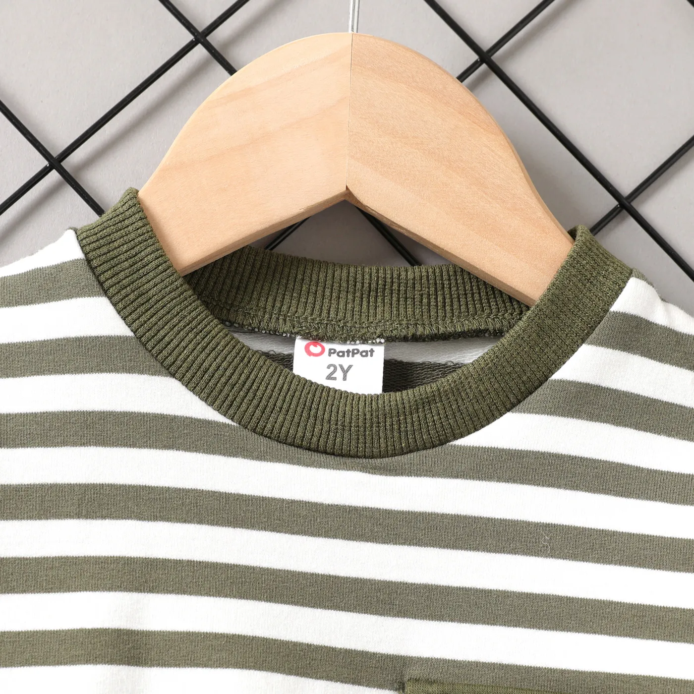 2pcs Todder Boy Cotton Stripe Set with Patch Pocket  image 4