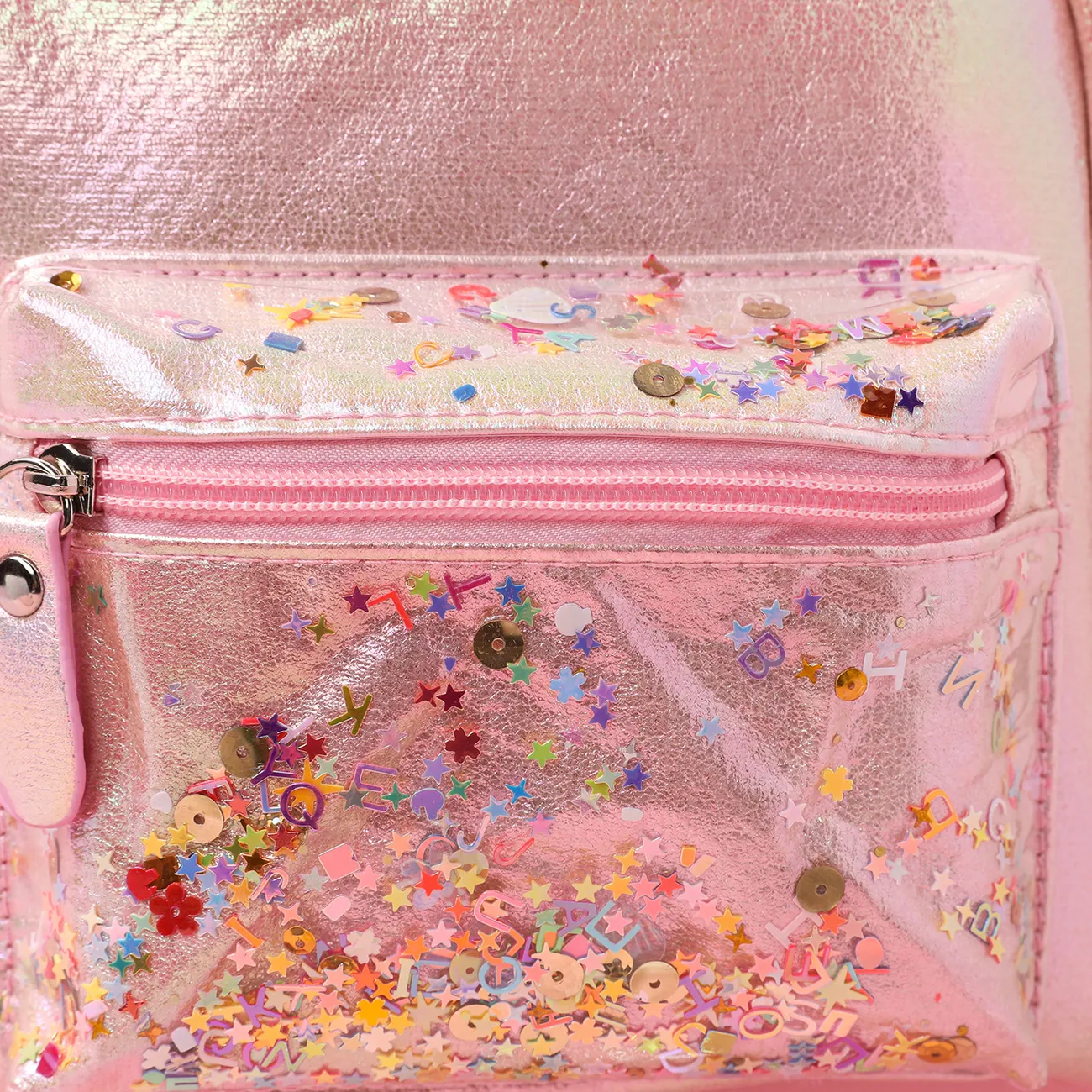 Toddler/Kid Transparent Rabbit Ear Zipper Backpack  Light Pink big image 1