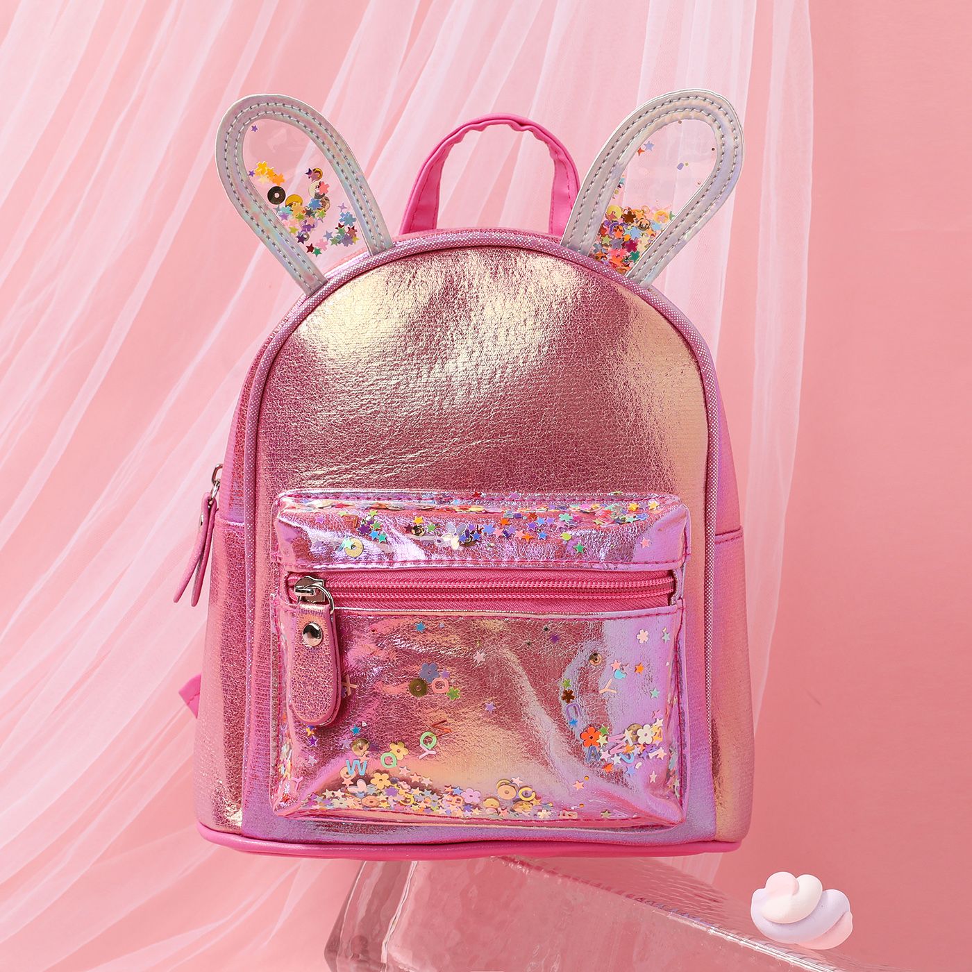 Toddler/Kid Transparent Rabbit Ear Zipper Backpack