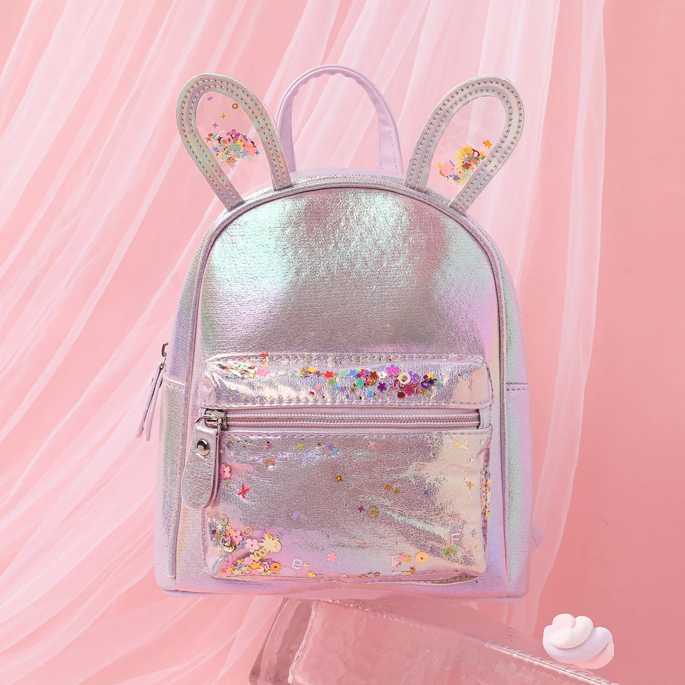 Toddler/Kid Transparent Rabbit Ear Zipper Backpack