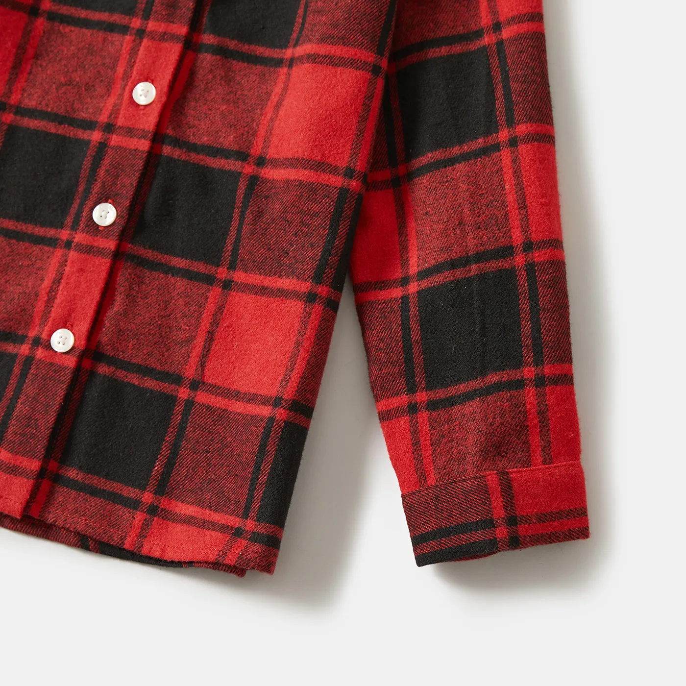 Look de família Manga comprida Conjuntos de roupa para a família Tops vermelho preto image 6