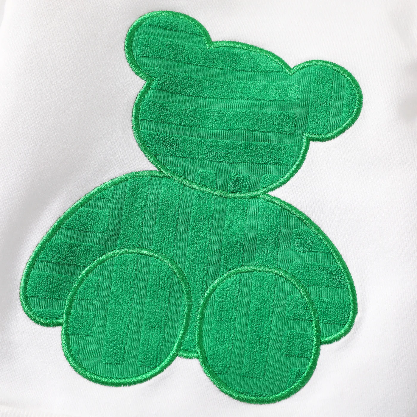 2pcs Baby Boy Avant-garde Bear Pattern Long Sleeve Set Green image 4