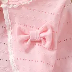 Toddler Girl Cotton Lace and Bow Tie Design Smock  image 4