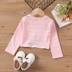Toddler Girl Cotton Lace and Bow Tie Design Smock  image 5