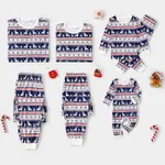 Christmas Family Matching Reindeers Allover Print Long-sleeve Pajamas Sets (Flame Resistant)  image 2