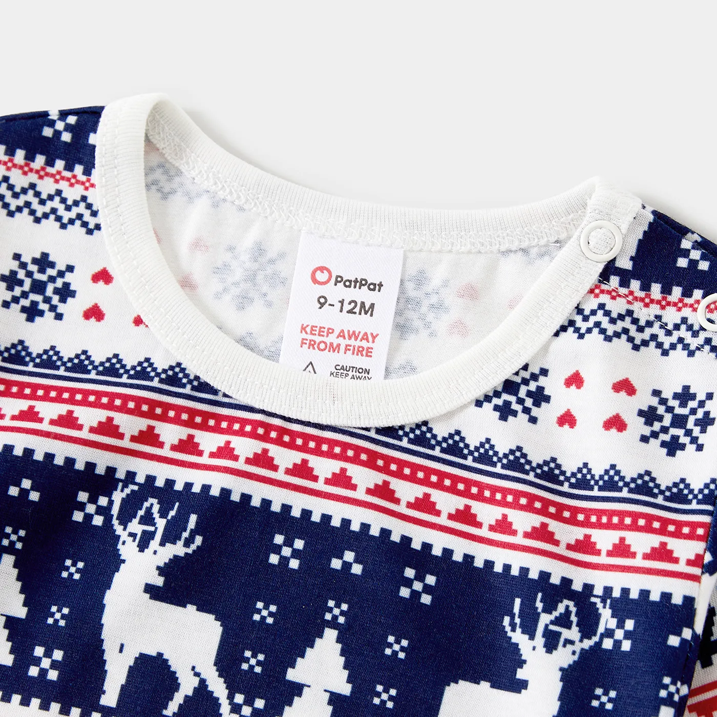 Christmas Family Matching Reindeers Allover Print Long-sleeve Pajamas Sets (Flame Resistant)  image 3