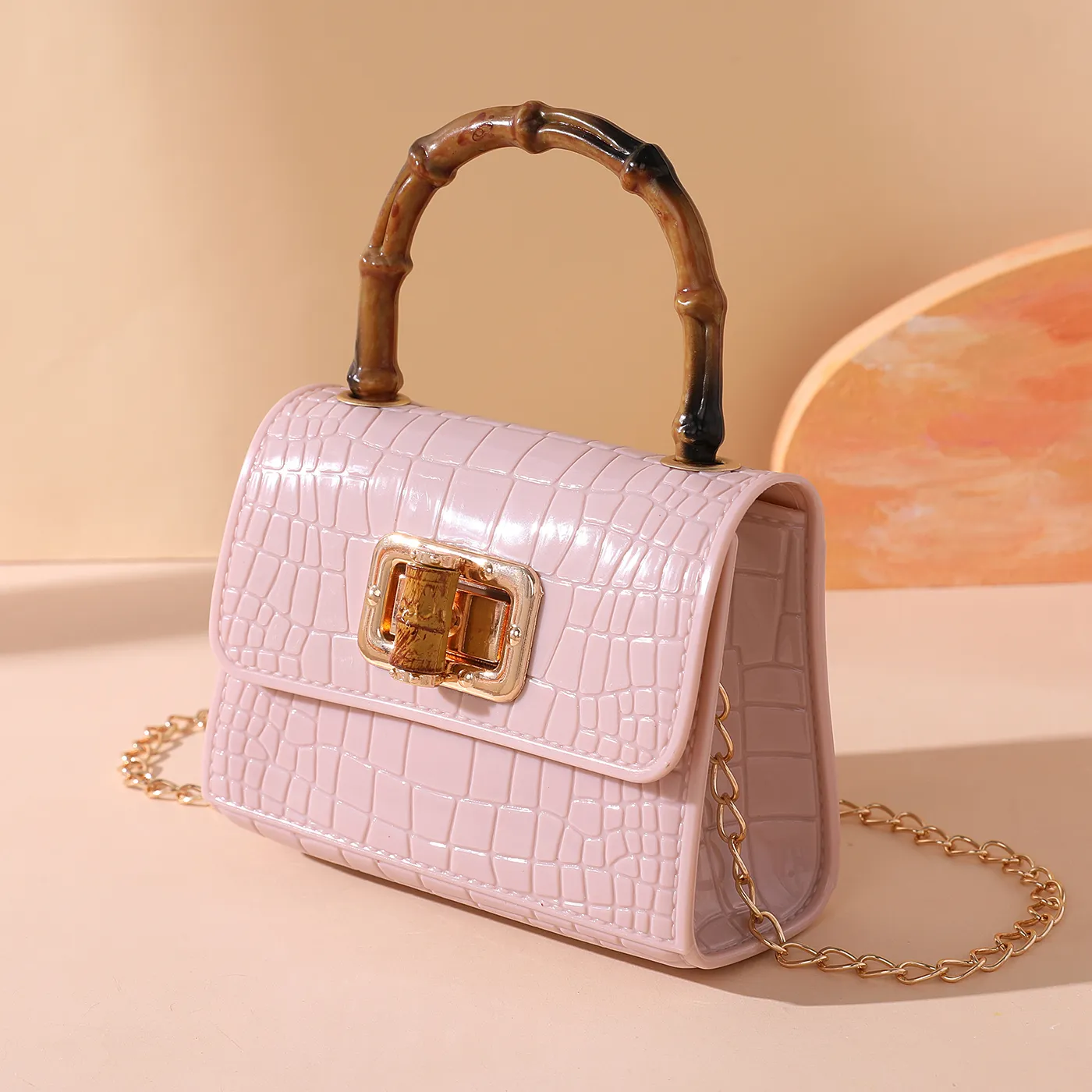 Bebê / Toddler Handheld ou Skew Straddle Pop Bag para meninas Rosa Claro