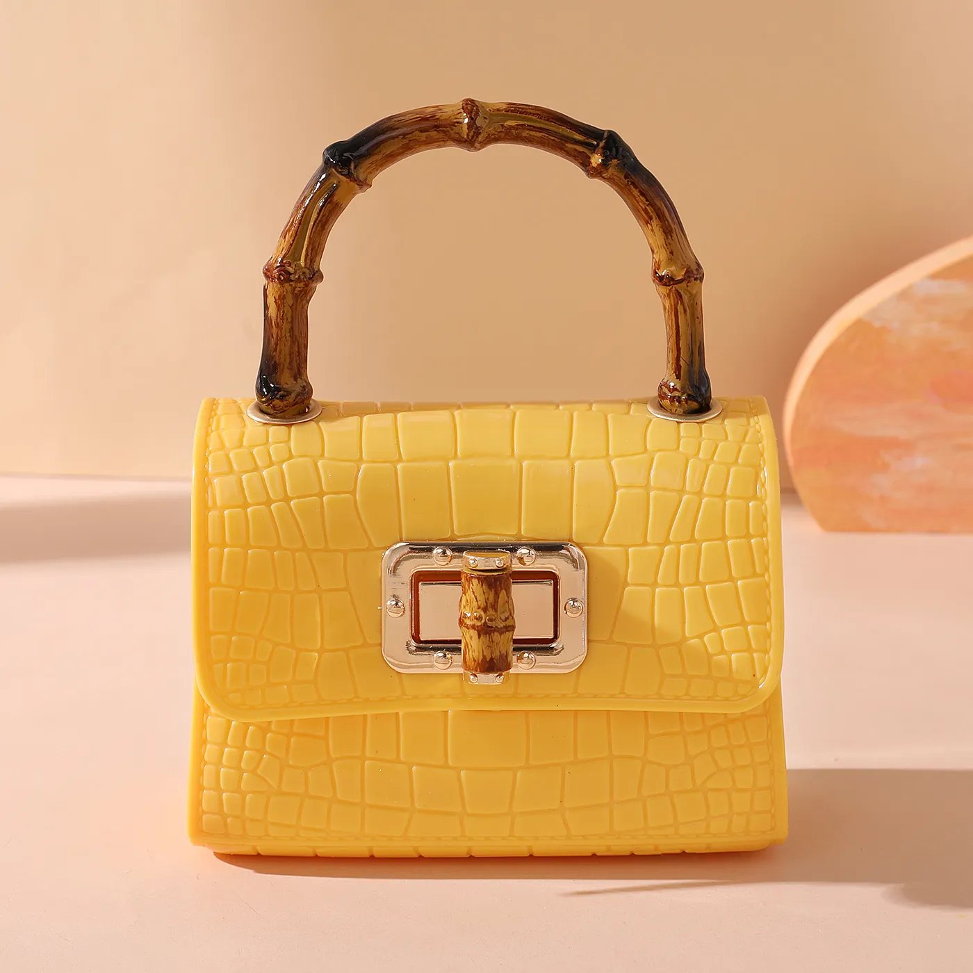Bebê / Toddler Handheld ou Skew Straddle Pop Bag para meninas Amarelo