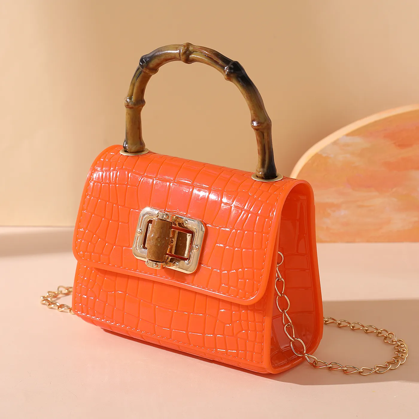 Bebê / Toddler Handheld ou Skew Straddle Pop Bag para meninas Laranja