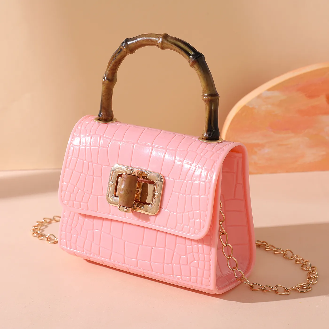 Bebê / Toddler Handheld ou Skew Straddle Pop Bag para meninas Rosa