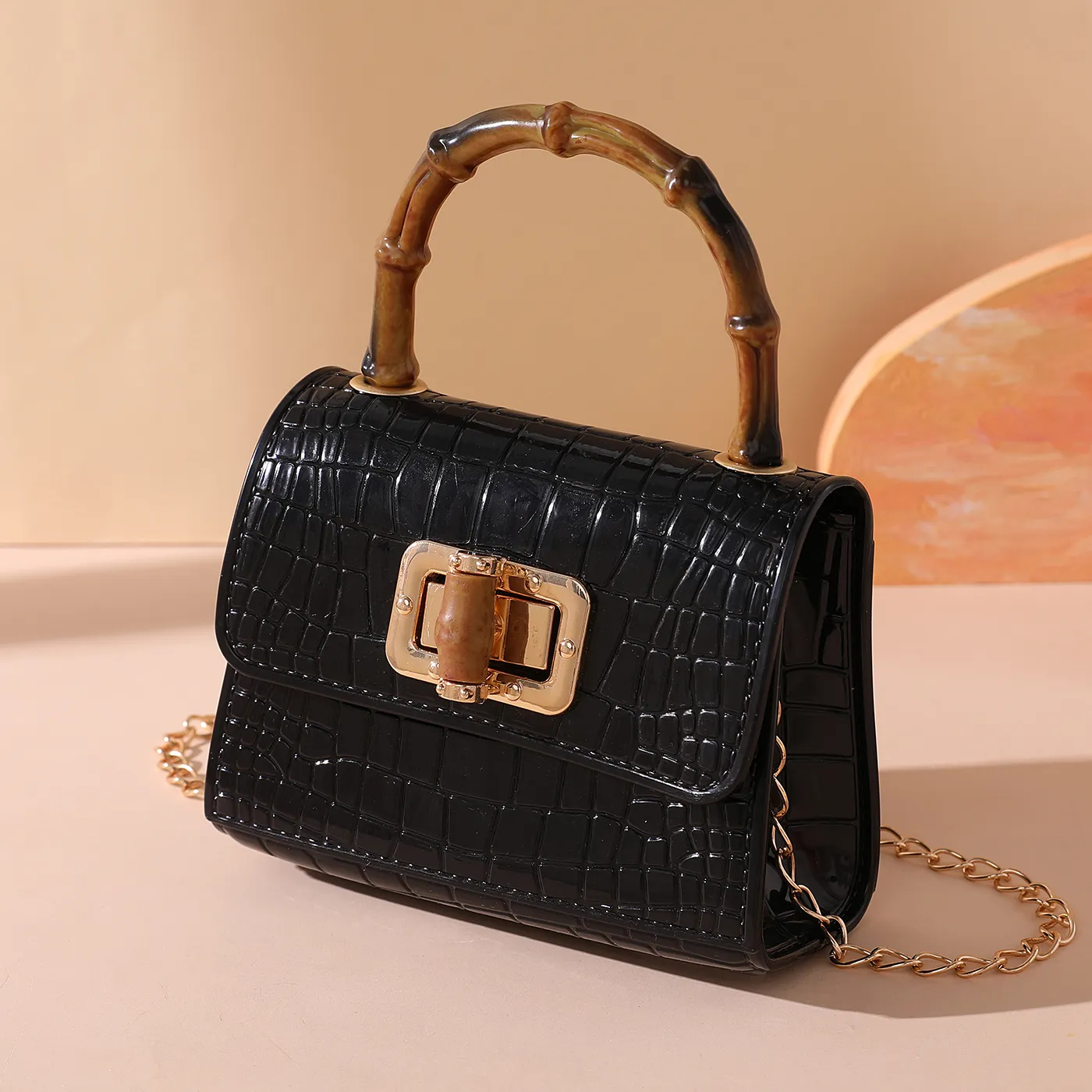 Bebê / Toddler Handheld ou Skew Straddle Pop Bag para meninas Preto